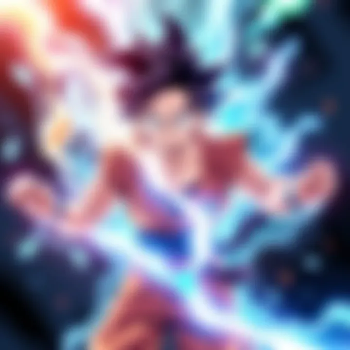 Gohan's Aura Power Gohan showcasing his powerful aura in a dynamic pose, surrounded by energy effects that highlight his strength in 2025.