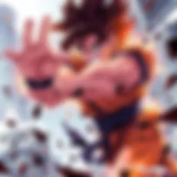 Gohan showcasing his fighting skills in an intense battle scene, highlighting his determination and unique techniques.