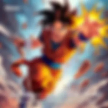 Gohan transforming into a powerful form during a battle scene