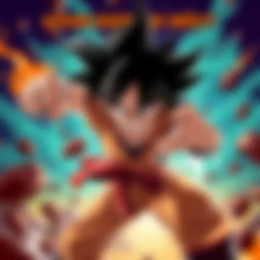 Gohan unleashing powerful punches during an intense fight, showing determination and strength.