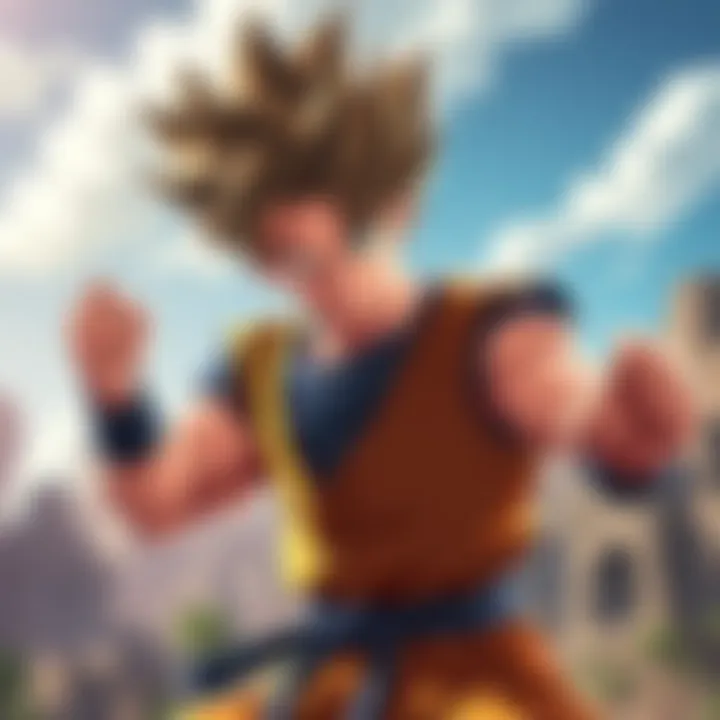 Gohan in a training pose, focused and determined to improve his skills for the challenges ahead.