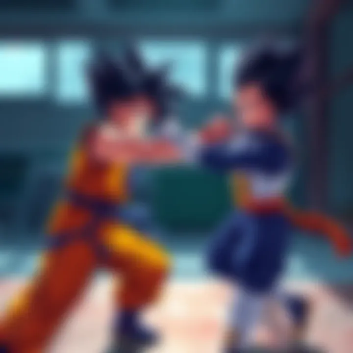 Gohan and Vegeta Training Together Gohan and Vegeta sparring in a training session, showcasing their unique relationship and growth as fighters.