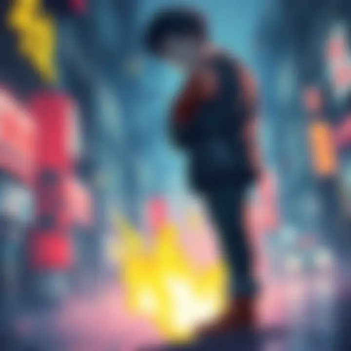 Gojo stands calmly as Shoko prepares to punch him, showing trust and confidence in their relationship.