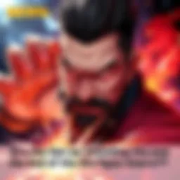 Gojo demonstrating his Six Eyes power with focused energy and intense gaze