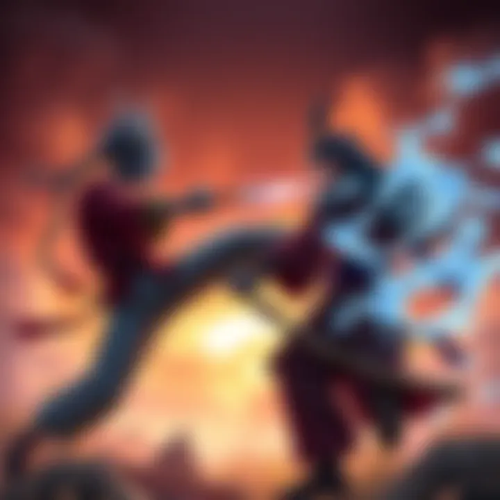 Gojo, Sukuna, and Dabura engage in an intense sparring match showcasing their powerful abilities and strategies.