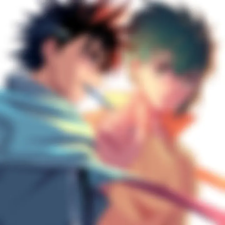 An original illustration featuring Gojo and Sukuna in an intense pose, displaying their unique styles and expressions.