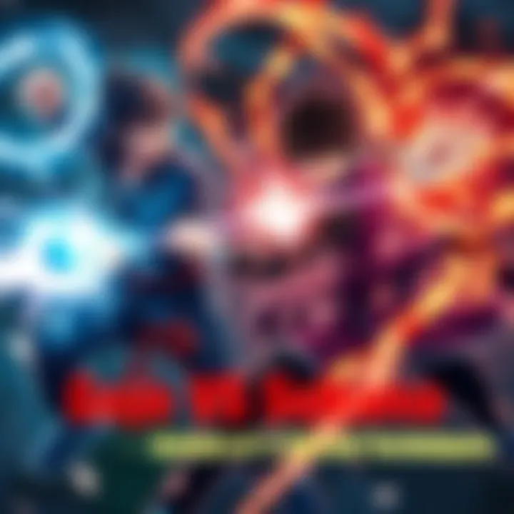 Satoru Gojo and Ryomen Sukuna in an intense fight, showcasing their cursed techniques with energy blasts and dramatic poses.