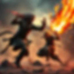 Gojo and Sukuna face off in an intense showdown, showcasing their unique powers and fighting styles.