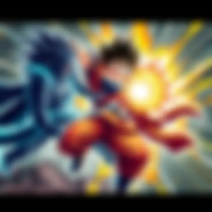 Goku and Ajudant Black clash in an epic battle, showcasing their powers