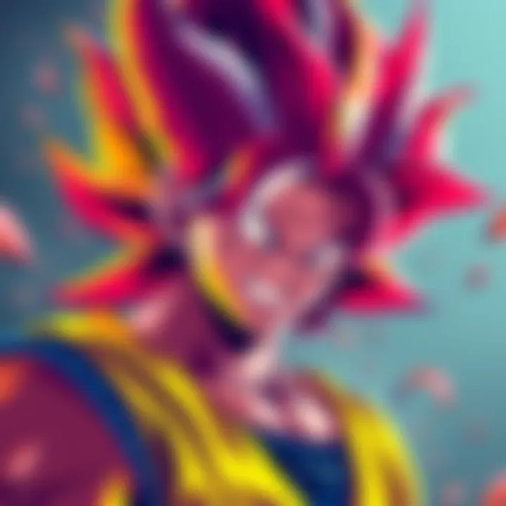 Goku SSJ3 Pixel Art Pixel art of Goku in his Super Saiyan 3 form with vibrant colors and intricate details