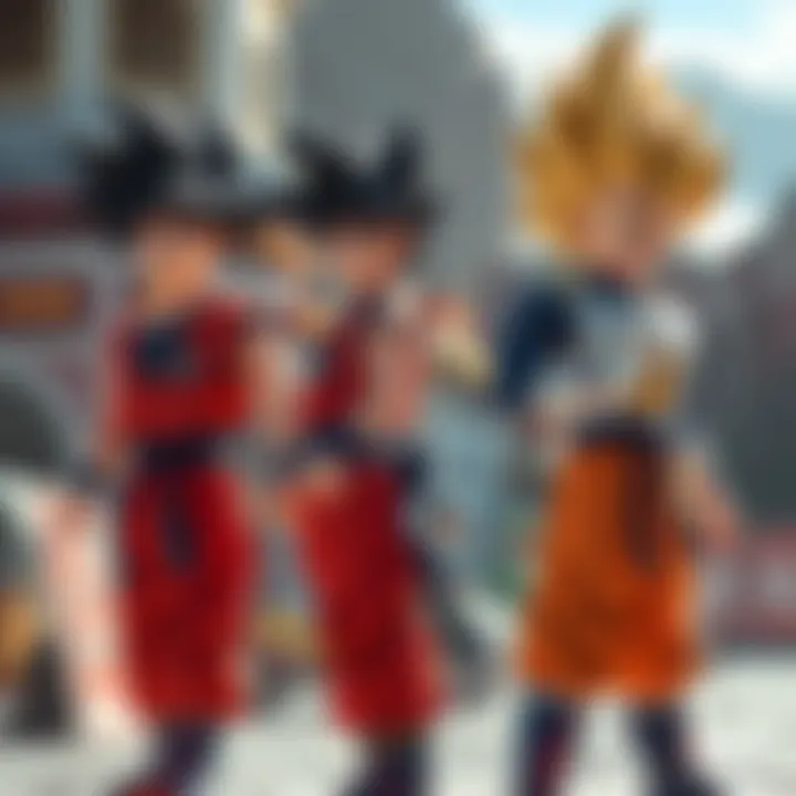 Goku and Vegeta in their new forms, showcasing powerful transformations inspired by iconic sagas, standing ready for battle.