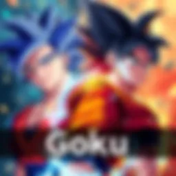 Two different artistic styles representing the character Goku, showcasing vibrant colors and dynamic poses.