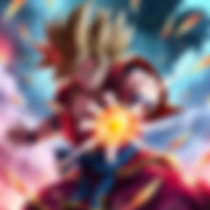 Goku in an intense battle during the Double New God Festival event, showcasing his powerful moves and determination.