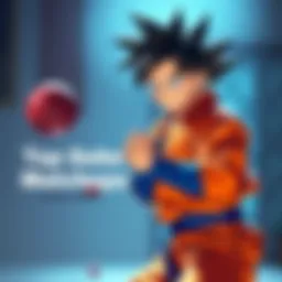 Goku ready for a fight, showcasing his iconic orange gi and determined expression