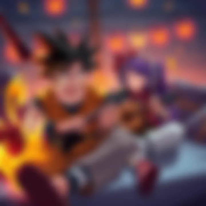 Goku and Chi Chi relax together, enjoying soothing country music, with a cozy atmosphere around them.