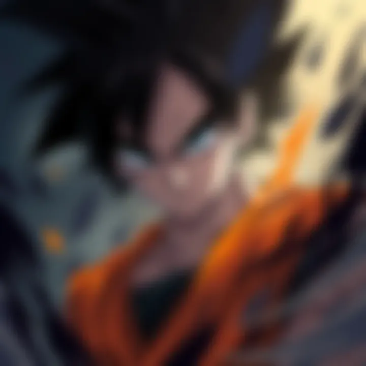 Goku stands with a serious look, surrounded by shadows, contemplating the consequences of his actions towards Chi-Chi.