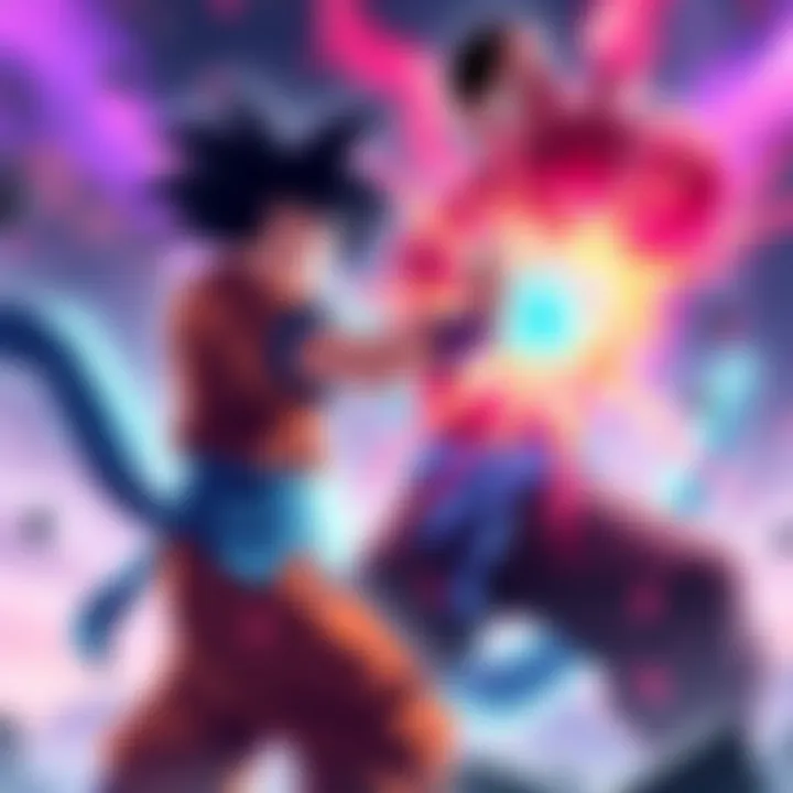 Goku performing the Mafuba technique while Gojo prepares to counter with his domain expansion