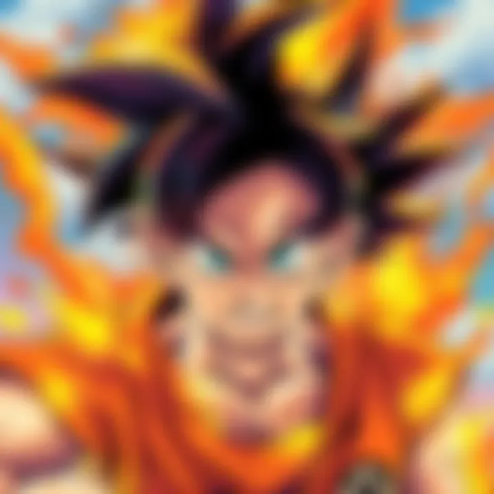 A vibrant illustration of Goku, showcasing new AI-inspired designs alongside traditional art styles, highlighting the impact of Viggile AI on fans and artists.