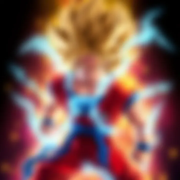 Goku transformed into Super Saiyan 2, showing intense energy and golden hair, ready for battle
