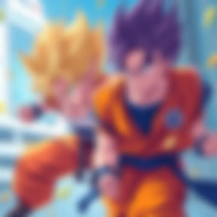 Artwork of Goku or Vegeta A dynamic illustration of Goku or Vegeta in action, showcasing their iconic hairstyles and outfits.