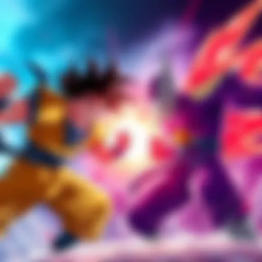 Goku and Vegeta prepare for an intense battle against Frieza and Cooler in a dynamic fight scene
