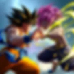 Goku and Moro face off Goku and Moro engaged in a dynamic battle scene, showcasing their unique abilities and vibrant animations from the new game.