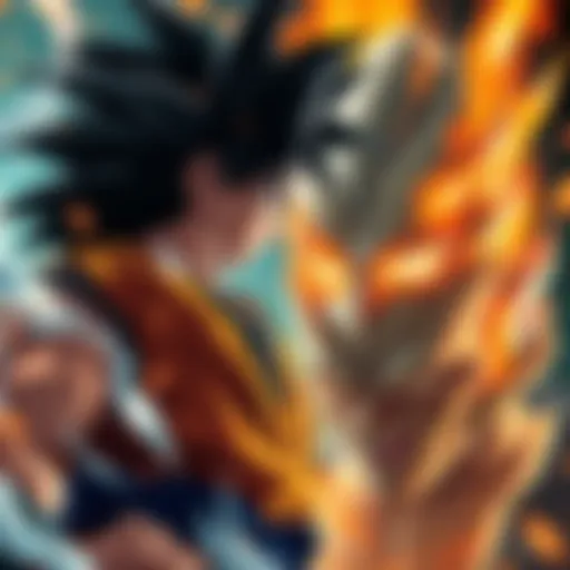 UI Goku faces Moro, showcasing his strength and confidence in an intense battle scene.