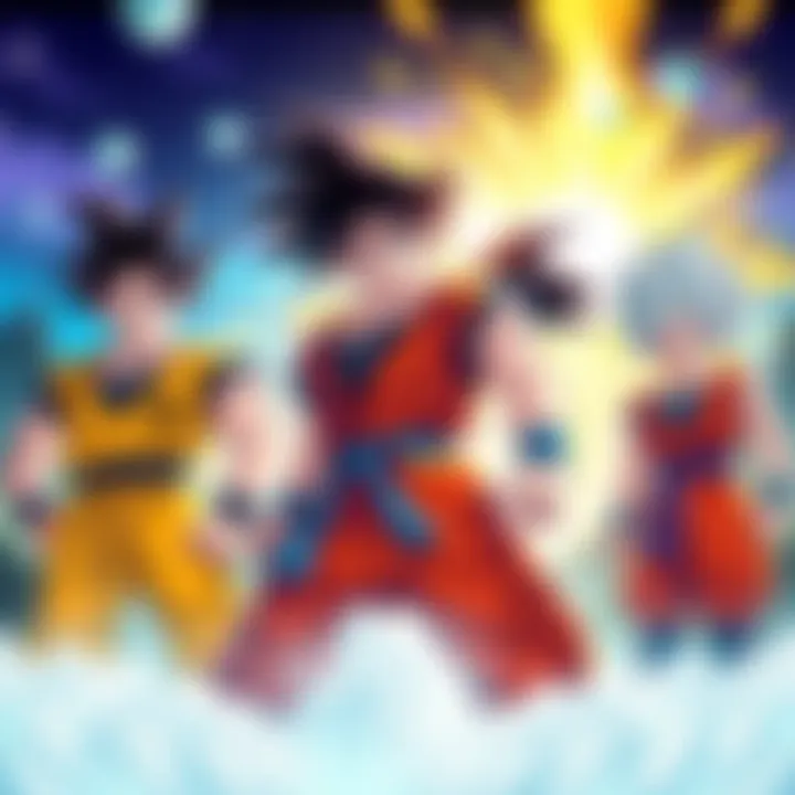 Goku and Zeno in Animated Shorts Goku, Whis, and Zeno in colorful animated shorts, showcasing their distinct styles and expressions.