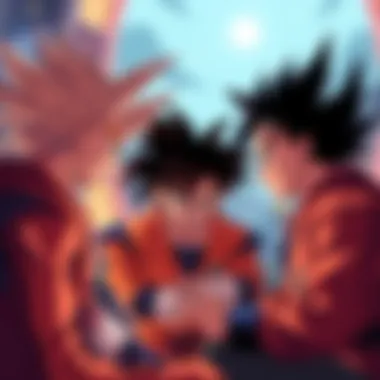 Goku and Z Fighters in a tense meeting, expressing confusion about their future plans