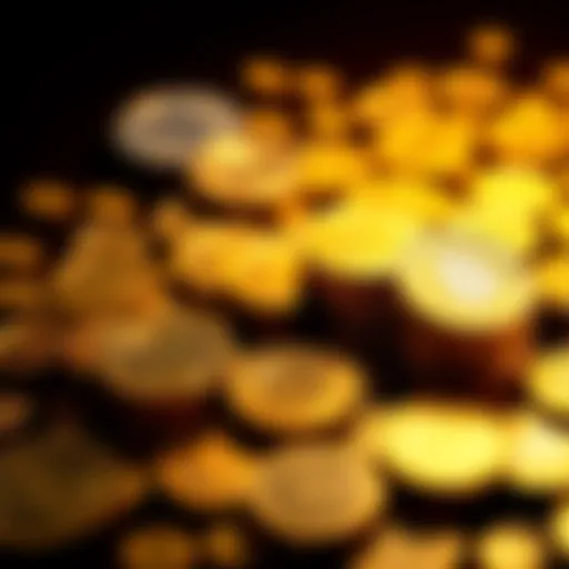 A collection of various gold coins displayed for investment evaluation