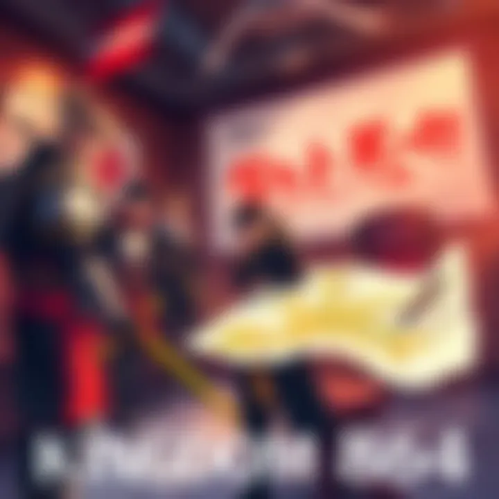 Golden Genchou Group strategizing with maps and weapons in a war room