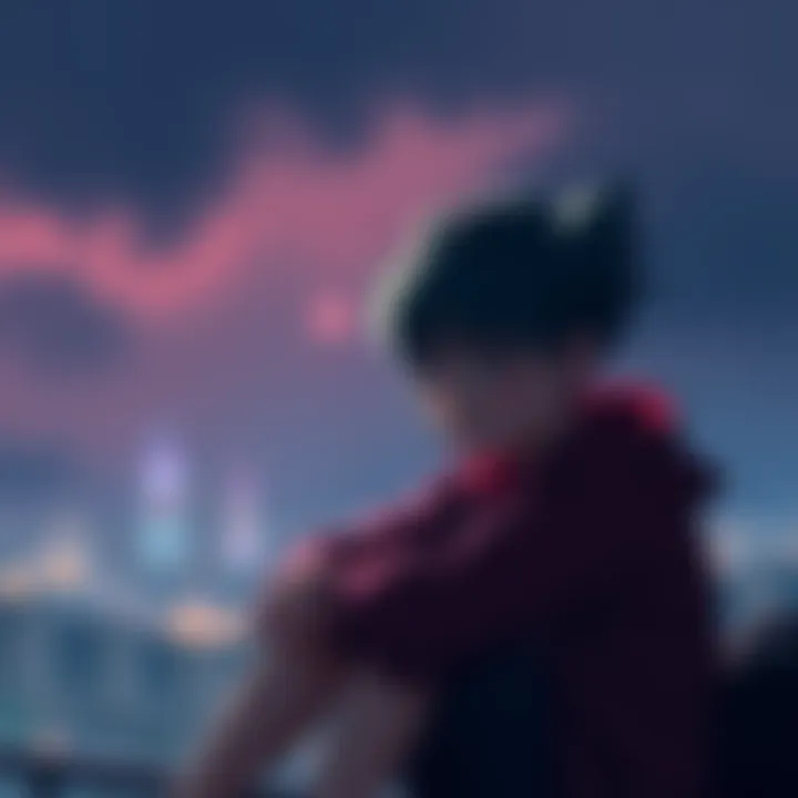 Gon sitting alone with a sorrowful expression, reflecting on her recent breakup.