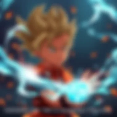 A young boy with spiky hair practicing nen techniques, surrounded by energy waves and wind effects, symbolizing his growth towards becoming a Nen God.