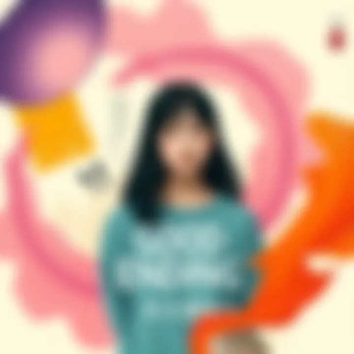 The book cover of 'Good Ending' featuring a young woman with a thoughtful expression, against a soft background with abstract colors representing emotions.