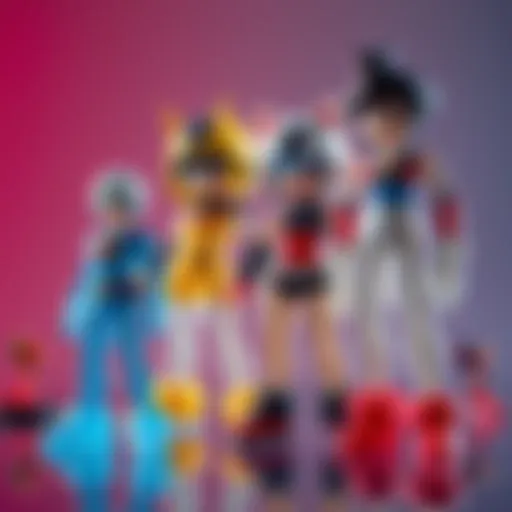 A comparison of Goodsmile figures showing articulated joints next to newer non-articulated models