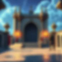 Pangea Castle with empty throne room, representing the absence of the Gorosei and Holy Knights during a critical moment in the Reverie event