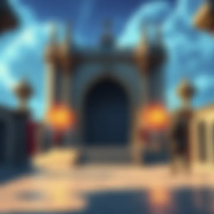 Pangea Castle with empty throne room, representing the absence of the Gorosei and Holy Knights during a critical moment in the Reverie event