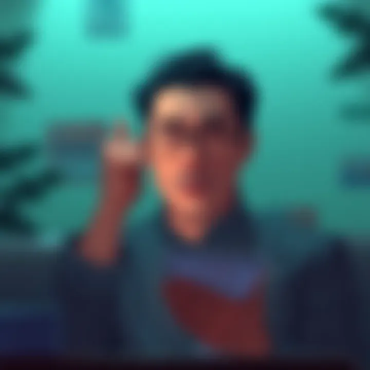 A thoughtful person pondering over a cryptic message with a questioning expression