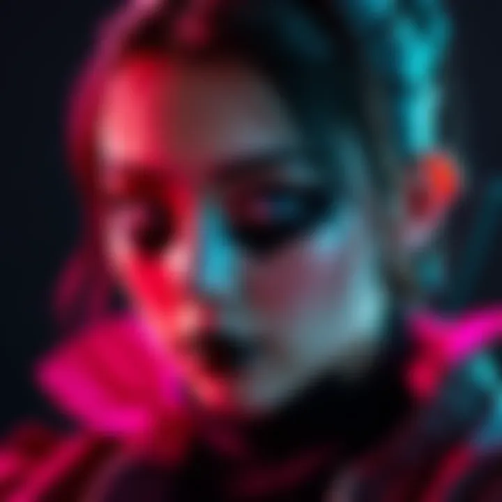 Unohana showcasing a striking gothic makeup look with bold colors and dramatic features.