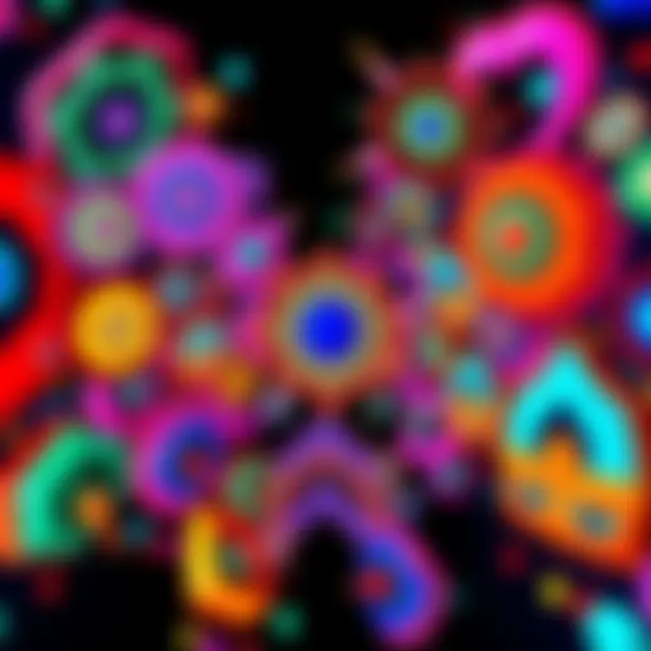 Art piece by だらお Vibrant and colorful Gothkasa art created by だらお, showcasing unique shapes and designs