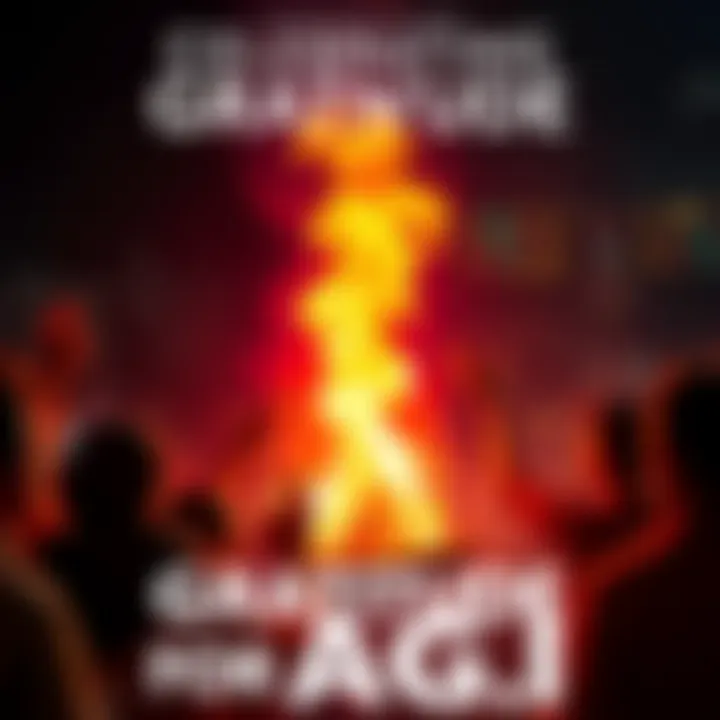 A warm flame representing Agni surrounded by people expressing appreciation and gratitude.