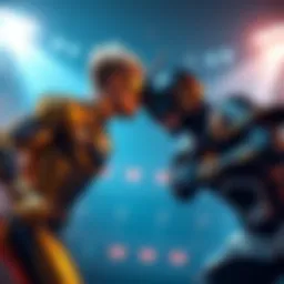 Griffith and Giorno face each other, ready to fight, showcasing their unique styles and powers