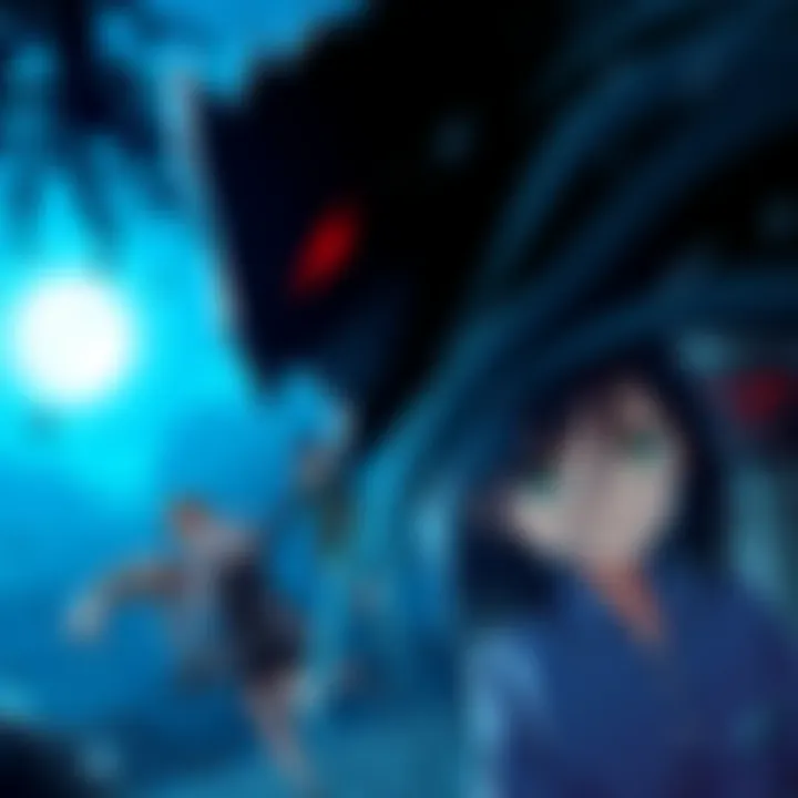 A collection of anime series covers featuring dark themes