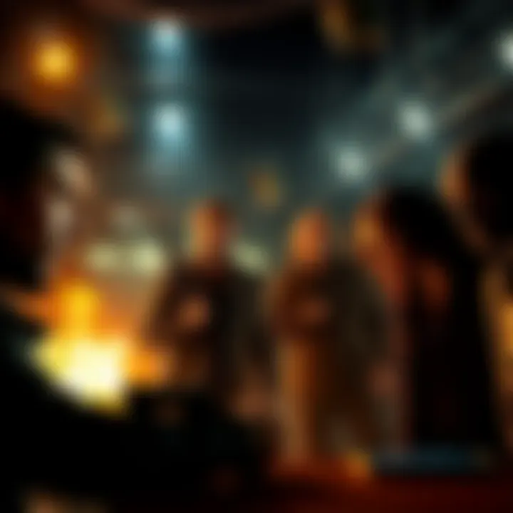 A dramatic scene from the show's first two seasons featuring intense characters and a dark, cinematic setting.