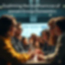 Group of people making decisions together A diverse group of people engaged in discussion, showing various emotions that reflect decision-making influenced by instinct