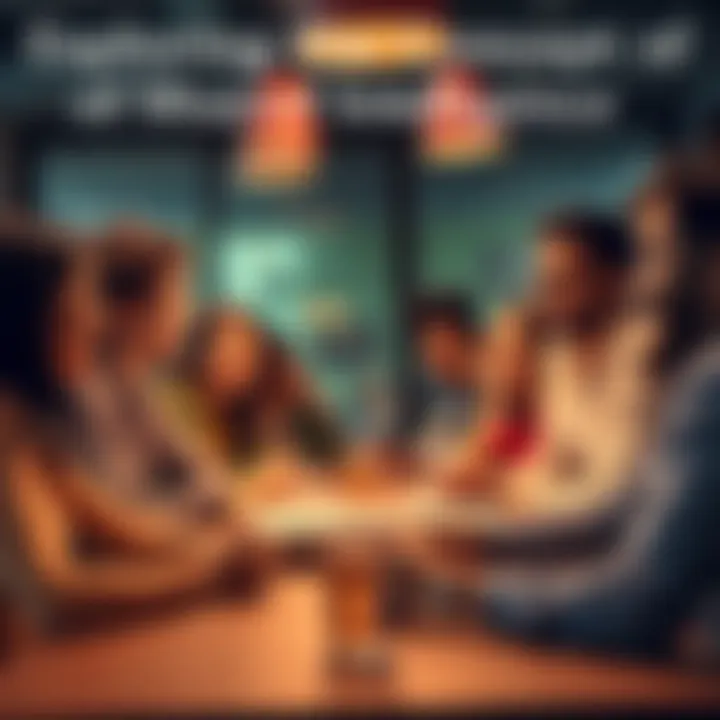 A diverse group of people laughing and sharing thoughts around a table, symbolizing collaborative intelligence and shared humor.