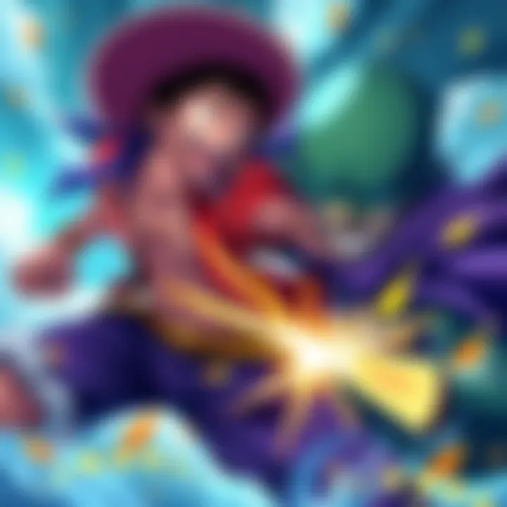 Guffy and Usopp face off in an intense showdown, showcasing their unique abilities and determination.