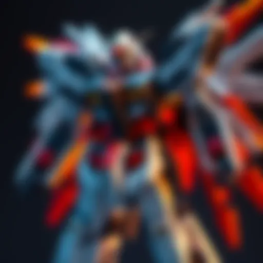 A Gundam figure showing drooping ponytails and paint marks, highlighting quality concerns for collectors.