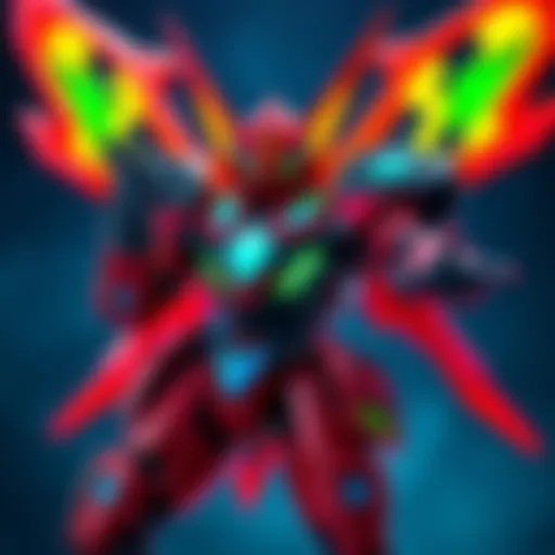 FlameToys Tengen Toppa Gurren Lagann figure showcasing vibrant colors and dynamic pose