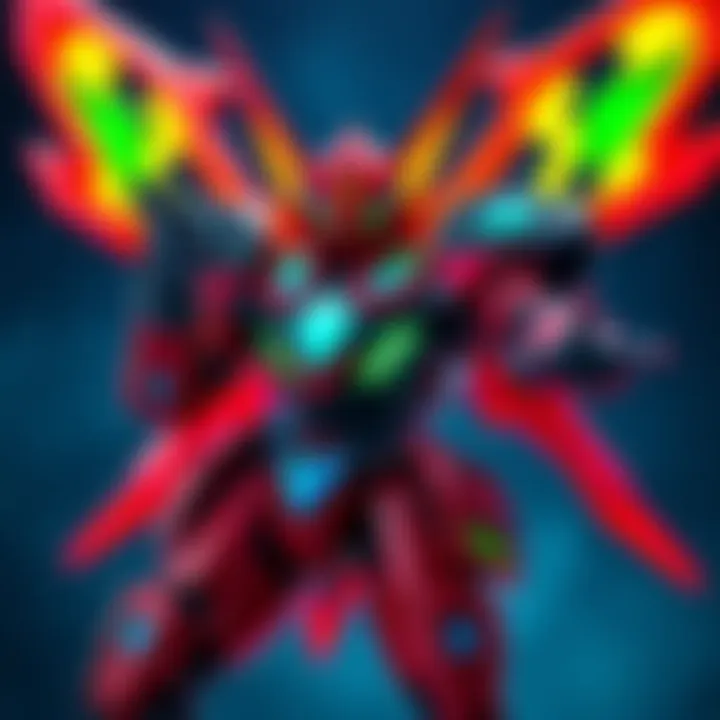 FlameToys Tengen Toppa Gurren Lagann figure showcasing vibrant colors and dynamic pose